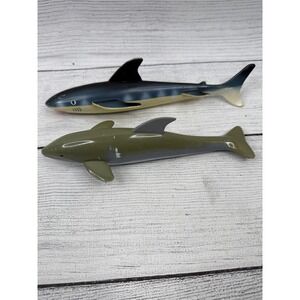 Vintage 1997/1999 Safari Ltd Shark‎ & Neptune Shark Diving Pool Toy Figures